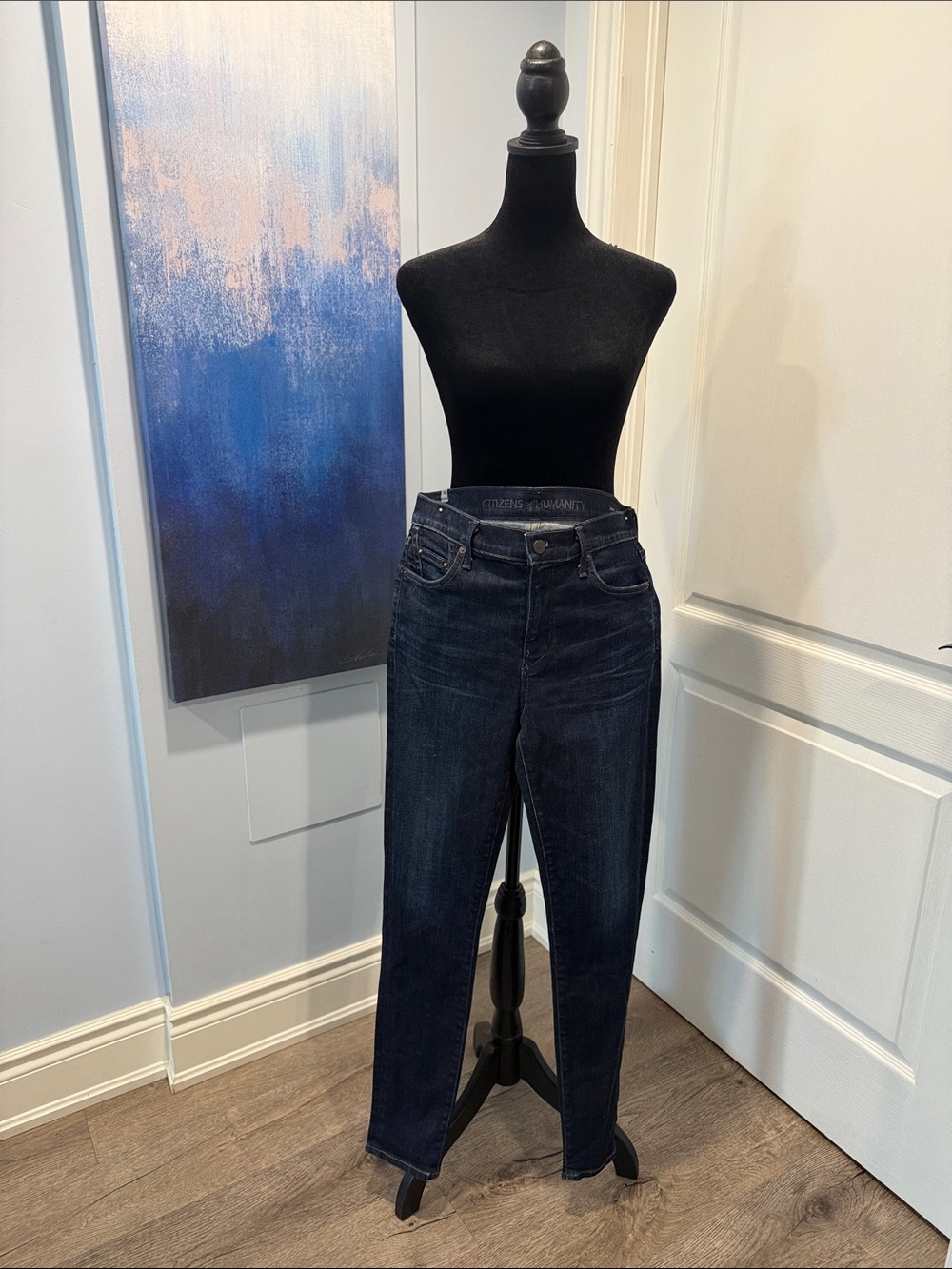 Citizens of Humanity Classic High-Rise Skinny Jeans in Dark Indigo-Rocket